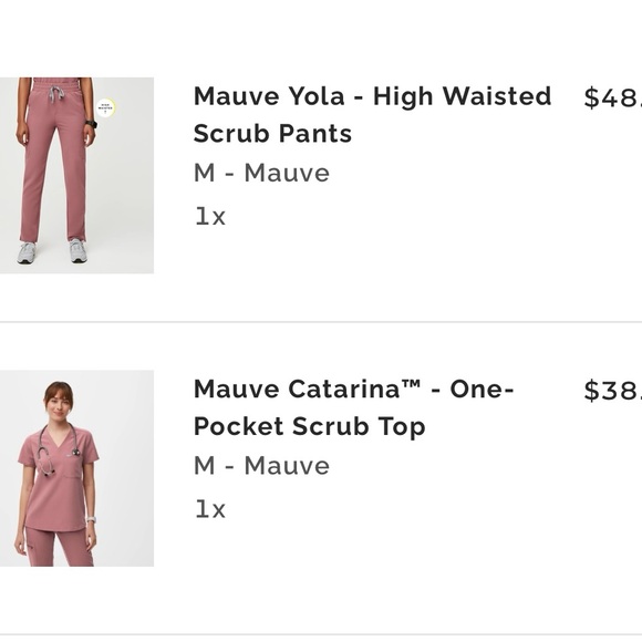 Mauve Yola High-Waisted Scrub Pants - Picture 3 of 3